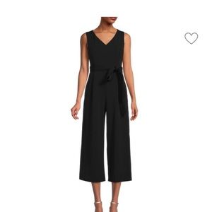 Calvin Klein Dash Print Belted Jumpsuit